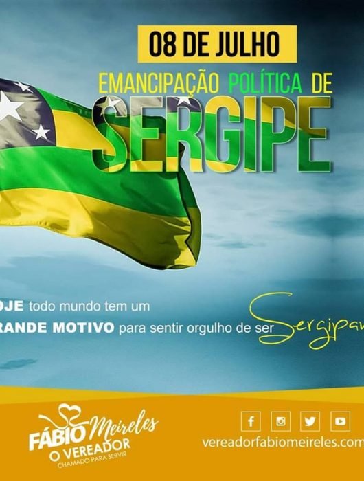 Hoje todo mundo tem um grande motivo para sentir orgulho de ser SERGIPANO – Parabéns a todos os Sergipanos de Coração!