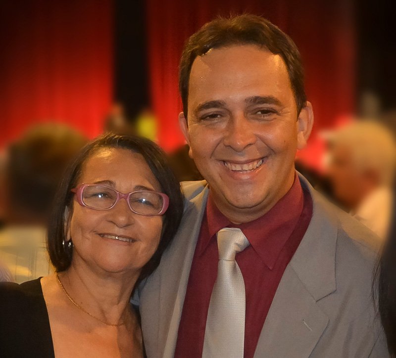 Fábio Meireles e sua mãe Maria Meireles